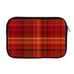 Red Brown Orange Plaid Pattern Apple Macbook Pro 17  Zipper Case