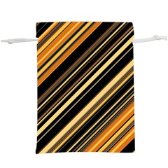 Black And Yellow Stripes Pattern  Lightweight Drawstring Pouch (xl) by SpinnyChairDesigns