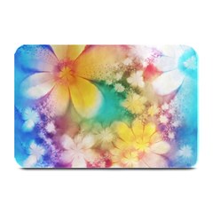 Watercolor Flowers Floral Print Plate Mats by SpinnyChairDesigns