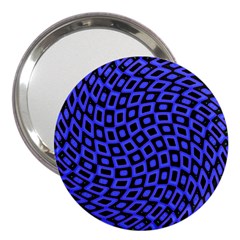 Abstract Black And Purple Checkered Pattern 3  Handbag Mirrors by SpinnyChairDesigns