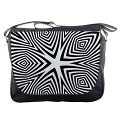 Abstract Zebra Stripes Pattern Messenger Bag by SpinnyChairDesigns