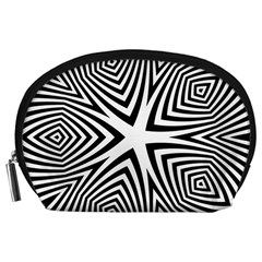 Abstract Zebra Stripes Pattern Accessory Pouch (large) by SpinnyChairDesigns