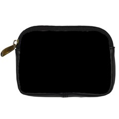 Plain Black Solid Color Digital Camera Leather Case by FlagGallery