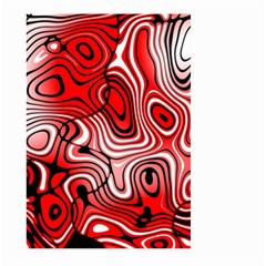 Black Red White Abstract Stripes Large Garden Flag (two Sides) by SpinnyChairDesigns