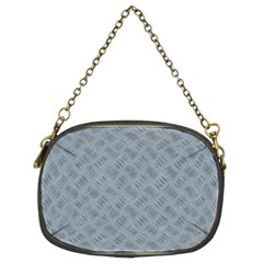 Grey Diamond Plate Metal Texture Chain Purse (two Sides) by SpinnyChairDesigns