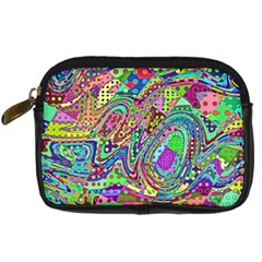 Ugliest Pattern In The World Digital Camera Leather Case by SpinnyChairDesigns