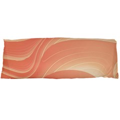 Coral Peach Swoosh Body Pillow Case Dakimakura (two Sides) by SpinnyChairDesigns