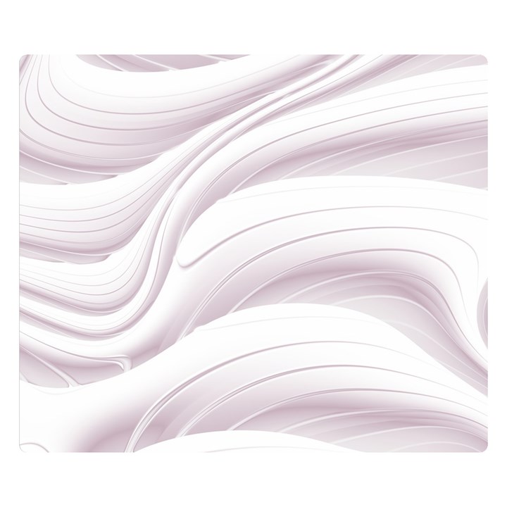 Pale Pink and White Swoosh Double Sided Flano Blanket (Small) 