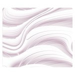 Pale Pink and White Swoosh Double Sided Flano Blanket (Small)  50 x40  Blanket Back