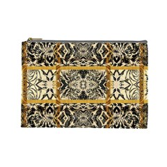 Antique Black And Gold Cosmetic Bag (large) by SpinnyChairDesigns