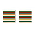 Rainbow Stripes Cufflinks (Square)