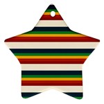 Rainbow Stripes Star Ornament (Two Sides)