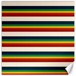 Rainbow Stripes Canvas 16  x 16 