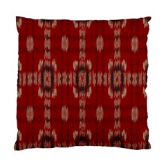 Red Grey Ikat Pattern Standard Cushion Case (one Side) by SpinnyChairDesigns