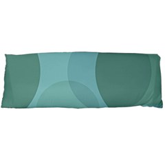 Teal Turquoise Blue Large Polka Dots Body Pillow Case (dakimakura) by SpinnyChairDesigns