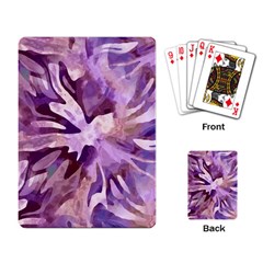 Plum Purple Abstract Floral Pattern Playing Cards Single Design (rectangle) by SpinnyChairDesigns