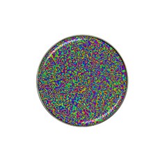 Abstract Rainbow Marble Camouflage Hat Clip Ball Marker by SpinnyChairDesigns