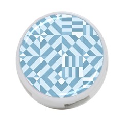 Truchet Tiles Blue White 4-port Usb Hub (two Sides) by SpinnyChairDesigns