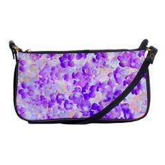 Purple Spring Flowers Shoulder Clutch Bag by DinkovaArt