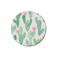 Photography-backdrops-for-baby-pictures-cactus-photo-studio-background-for-birthday-shower-xt-5654 Rubber Round Coaster (4 Pack)  by Sobalvarro