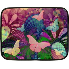 Butterfly Garden Art Fleece Blanket (mini) by SpinnyChairDesigns