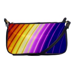 Sporty Stripes Swoosh Purple Gold Red Shoulder Clutch Bag by SpinnyChairDesigns