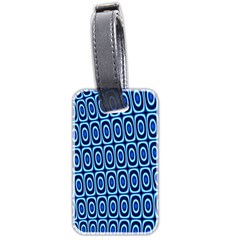 Abstract Blue Circles Mosaic Luggage Tag (two Sides) by SpinnyChairDesigns
