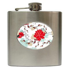 Floral Pattern  Hip Flask (6 Oz) by Sobalvarro