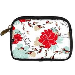 Floral Pattern  Digital Camera Leather Case by Sobalvarro