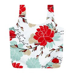 Floral Pattern  Full Print Recycle Bag (l) by Sobalvarro