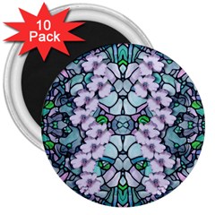 Paradise Flowers In Paradise Colors 3  Magnets (10 Pack)  by pepitasart