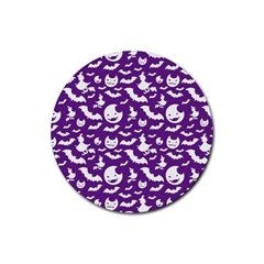 Halloween  Rubber Round Coaster (4 Pack)  by Sobalvarro