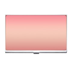 Pink Blush Gradient Ombre Colors Business Card Holder by SpinnyChairDesigns