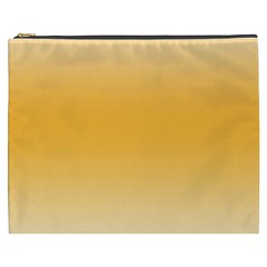 Saffron Yellow And Cream Gradient Ombre Color Cosmetic Bag (xxxl) by SpinnyChairDesigns