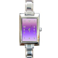 Plum And Violet Purple Gradient Ombre Color Rectangle Italian Charm Watch by SpinnyChairDesigns