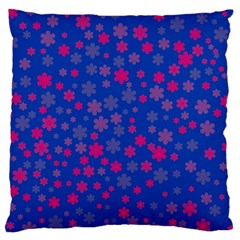 Bisexual Pride Tiny Scattered Flowers Pattern Large Cushion Case (one Side) by VernenInk