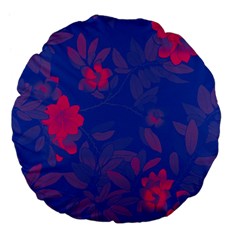 Bi Floral-pattern-background-1308 Large 18  Premium Flano Round Cushions by VernenInk