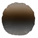 Brown and Grey Gradient Ombre Color Large 18  Premium Flano Round Cushions Front