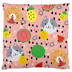 Cats And Fruits  Standard Flano Cushion Case (one Side) by Sobalvarro