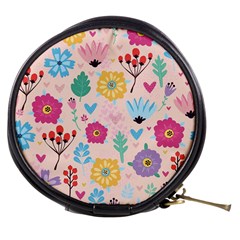 Tekstura-fon-tsvety-berries-flowers-pattern-seamless Mini Makeup Bag by Sobalvarro