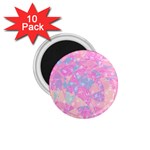 Pink Blue Peach Color Mosaic 1.75  Magnets (10 pack) 
