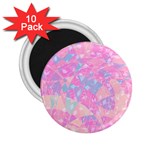 Pink Blue Peach Color Mosaic 2.25  Magnets (10 pack) 