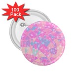 Pink Blue Peach Color Mosaic 2.25  Buttons (100 pack) 