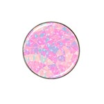 Pink Blue Peach Color Mosaic Hat Clip Ball Marker
