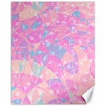 Pink Blue Peach Color Mosaic Canvas 11  x 14 