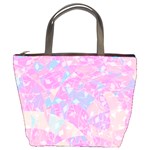 Pink Blue Peach Color Mosaic Bucket Bag Front
