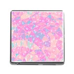 Pink Blue Peach Color Mosaic Memory Card Reader (Square 5 Slot)