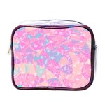 Pink Blue Peach Color Mosaic Mini Toiletries Bag (One Side)
