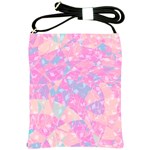 Pink Blue Peach Color Mosaic Shoulder Sling Bag