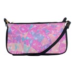 Pink Blue Peach Color Mosaic Shoulder Clutch Bag